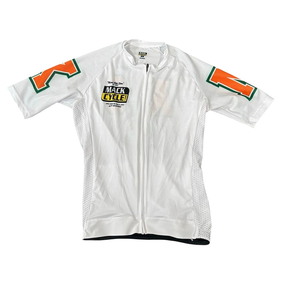 Team Hurricanes x Mack Cycle Women's White Cycling Jersey Size L
